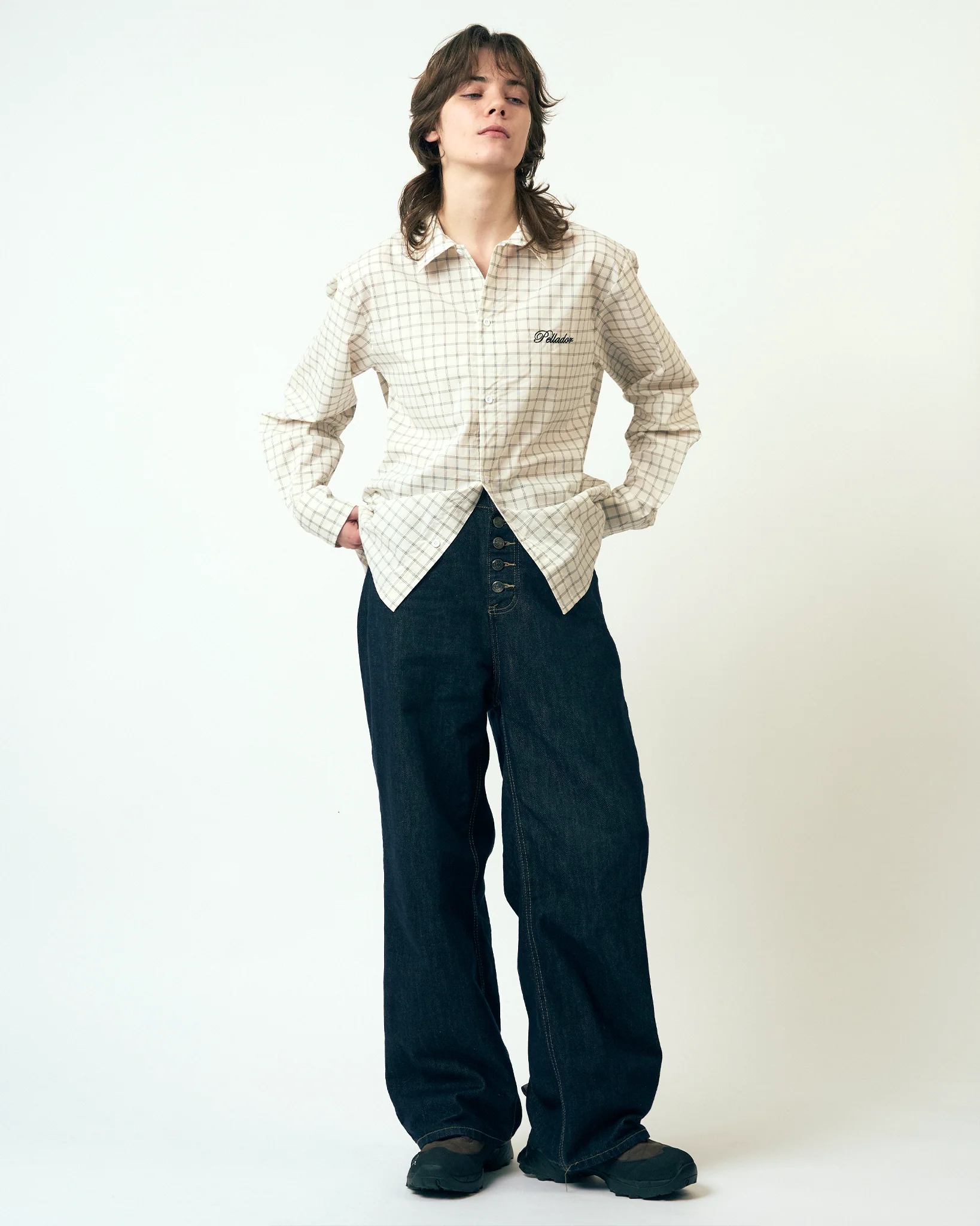Check Shirt - Off White - Image 6