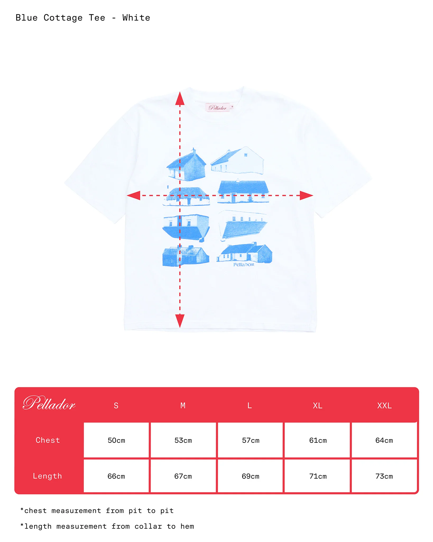 Blue Cottage Tee - White - Image 6