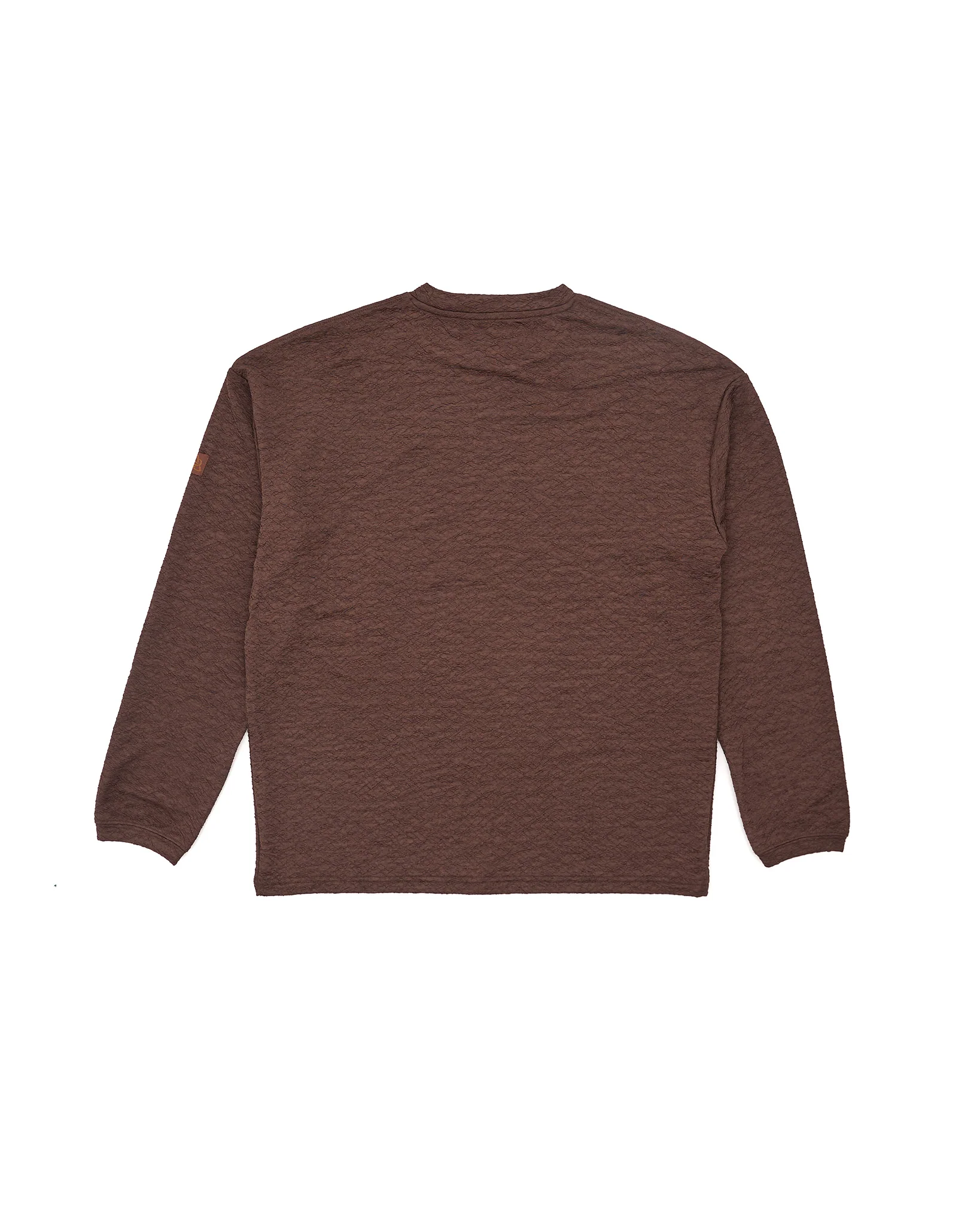 Crinkle L/S Top - Brown - Image 2