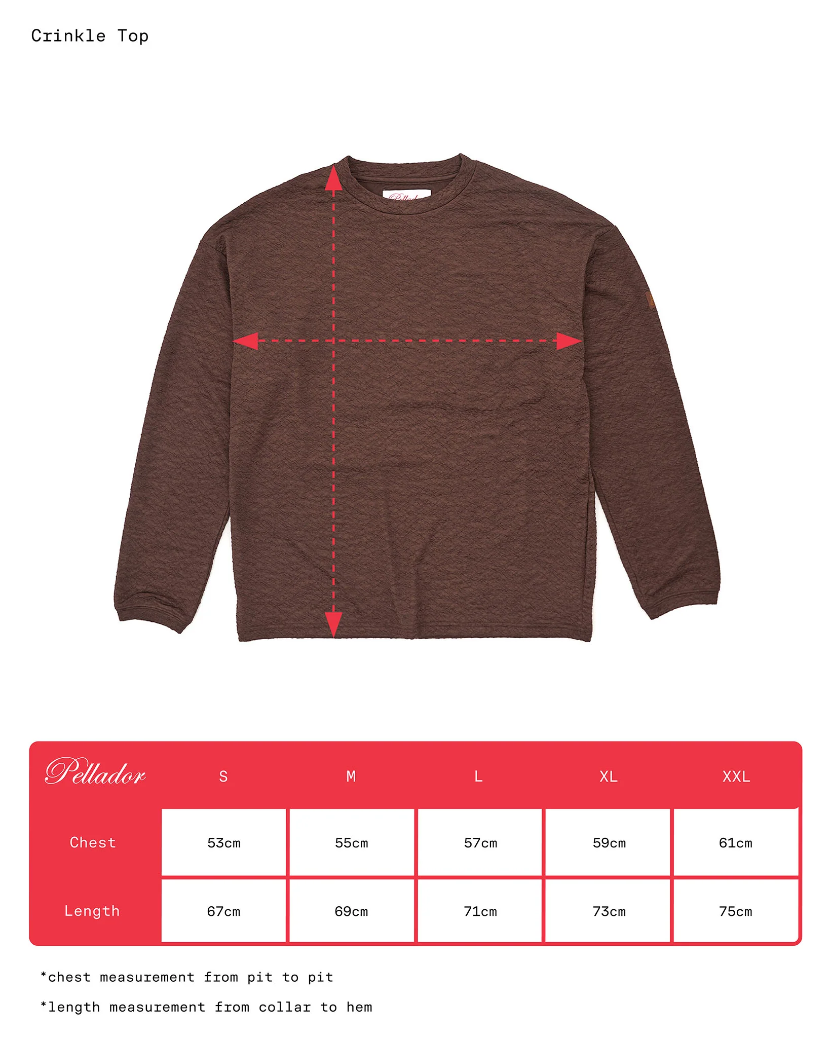 Crinkle L/S Top - Brown - Image 6