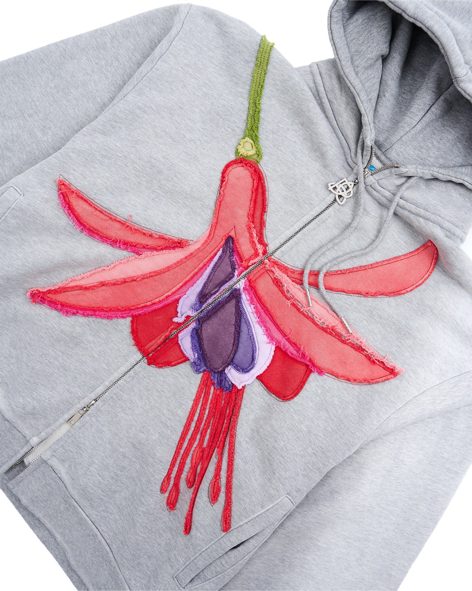 Fuchsia Hoodie - Heather Grey - Image 3