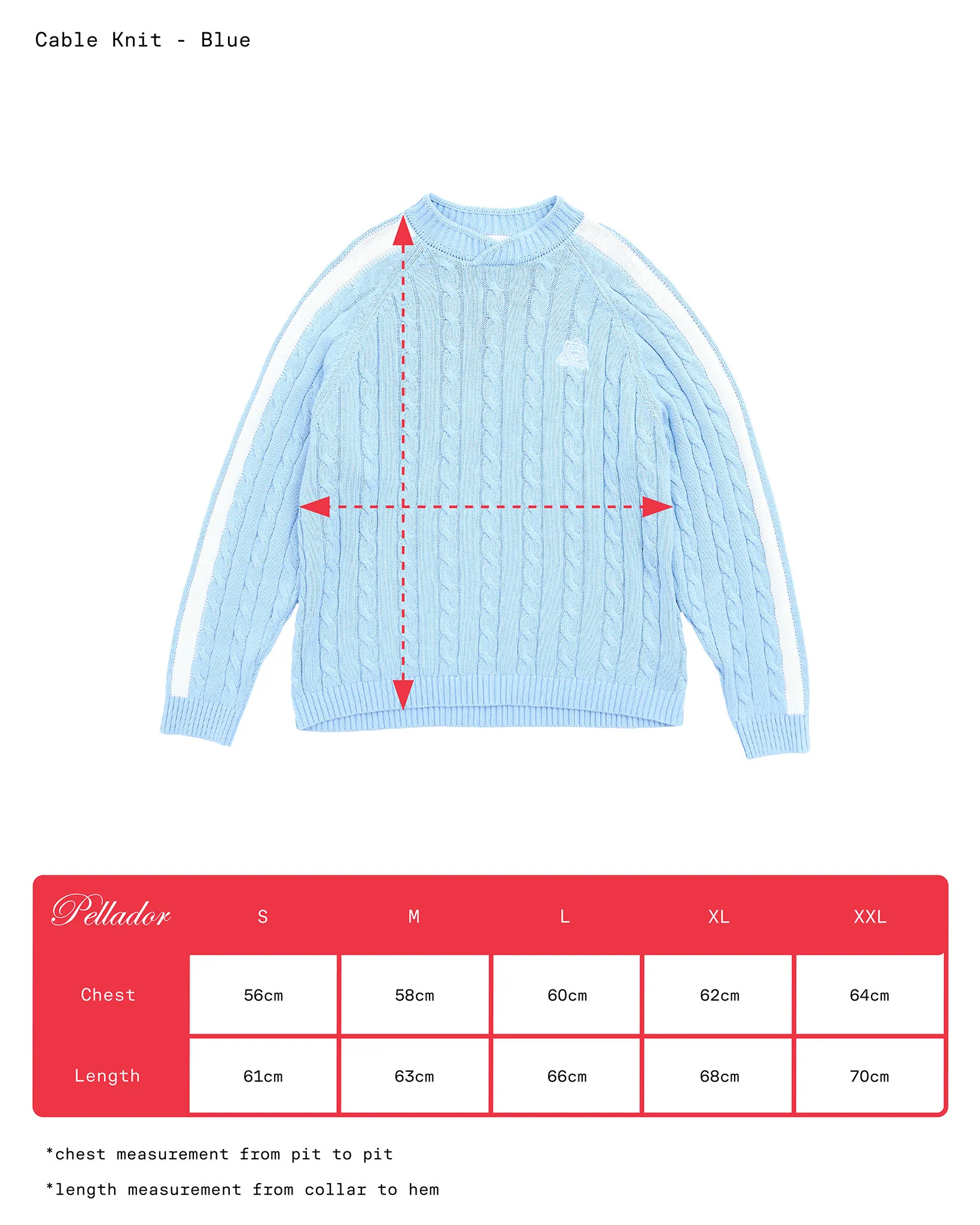 Overlap Collar Cable Knit - Blue - Image 8