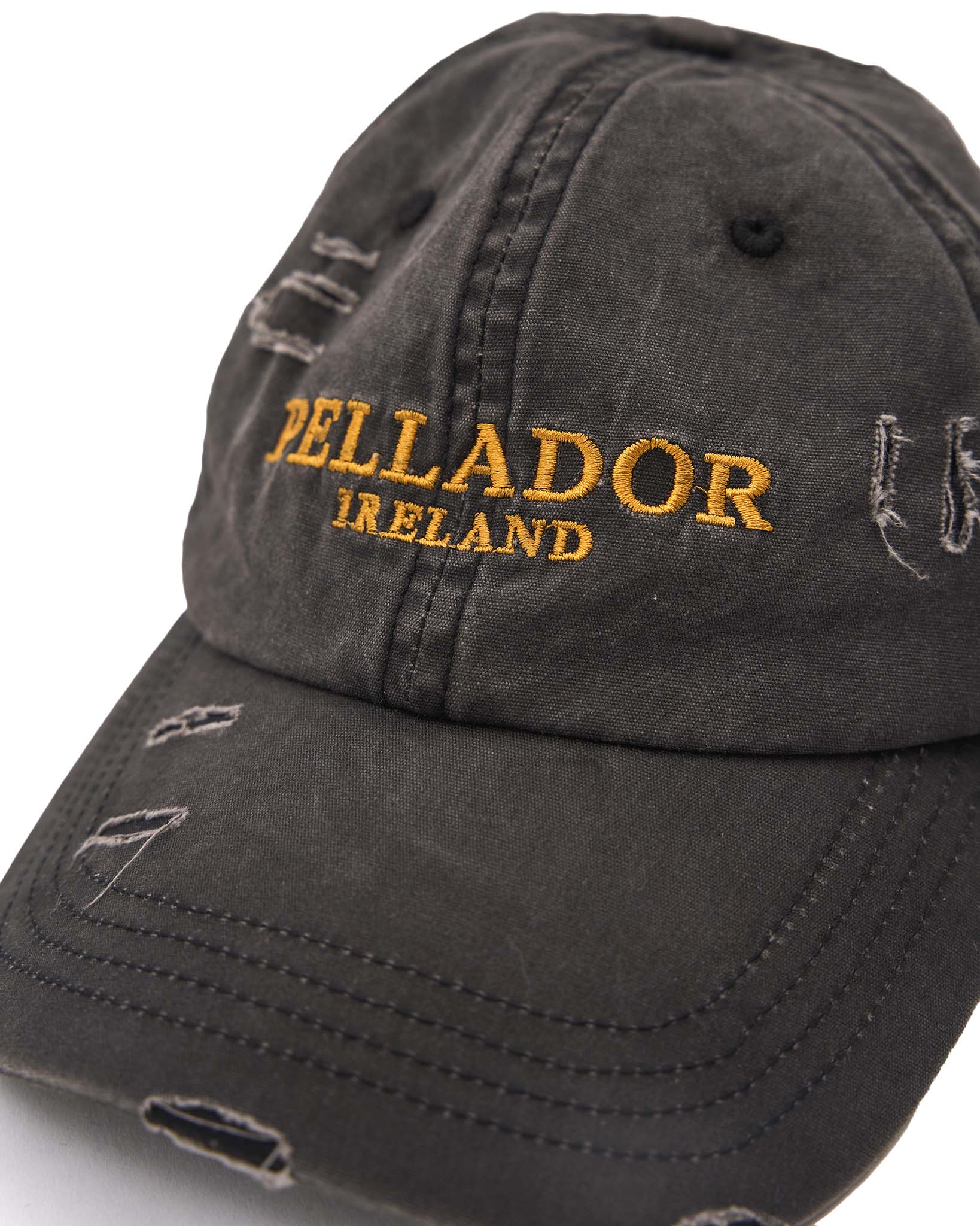 Pellador Ireland Distressed Cap - Washed Black - Image 2