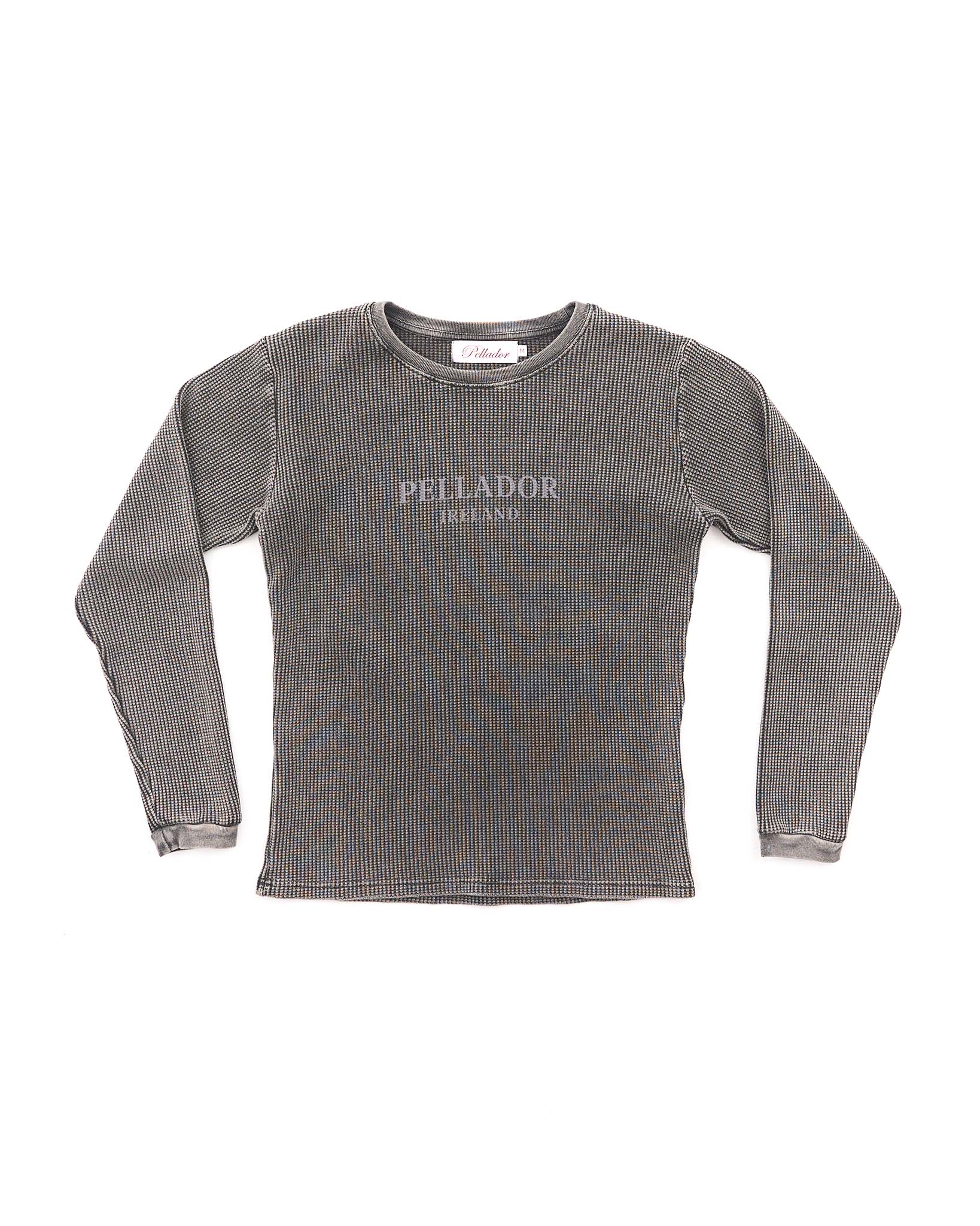Pellador Ireland L/S Waffle Crew - Grey
