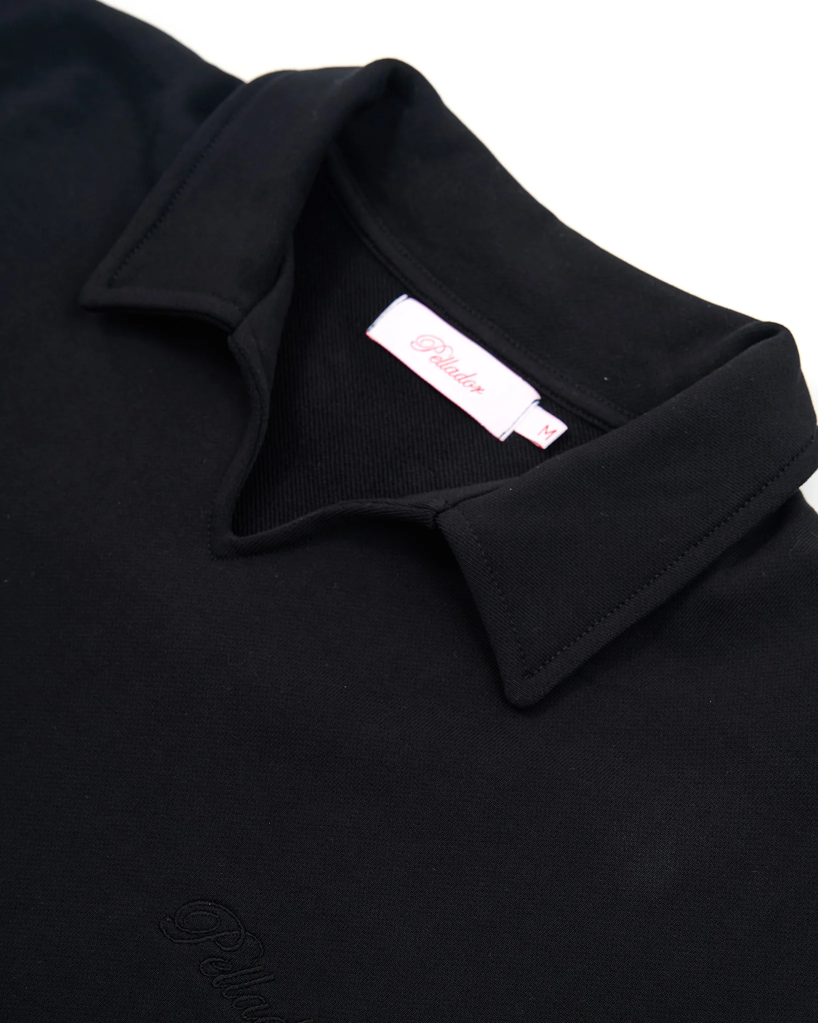 Polo Collar Sweatshirt - Black - Image 4