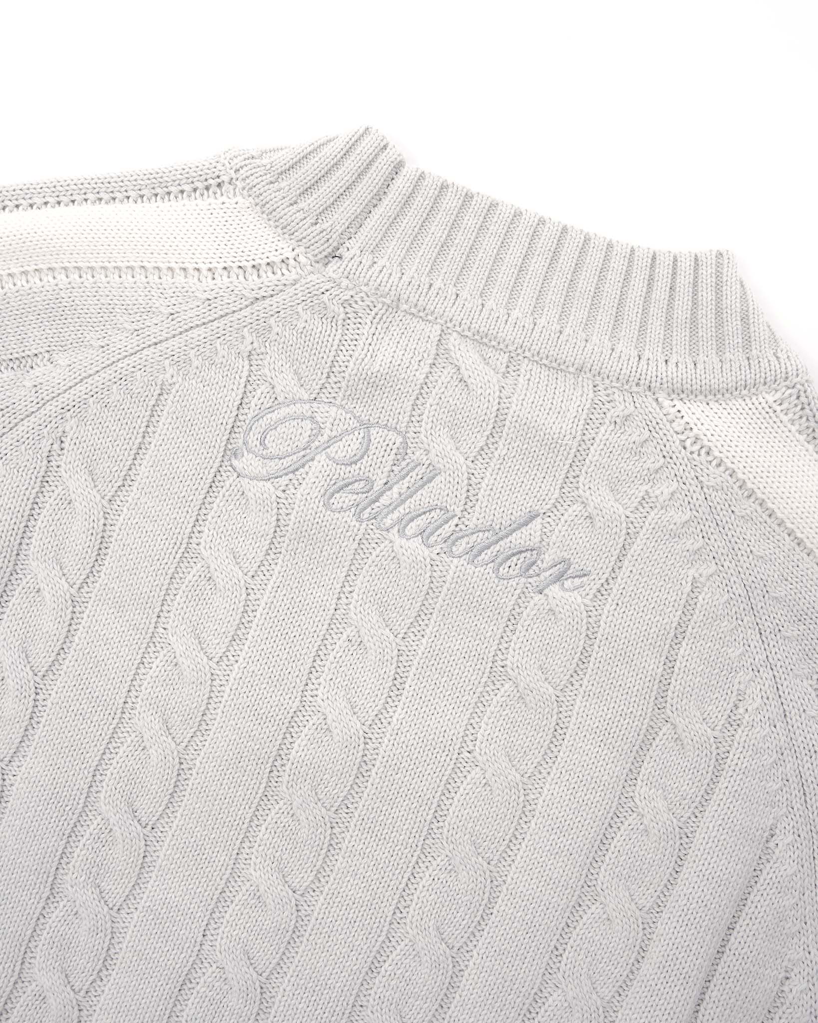 Round Neck Cable Knit - Seafoam - Image 5