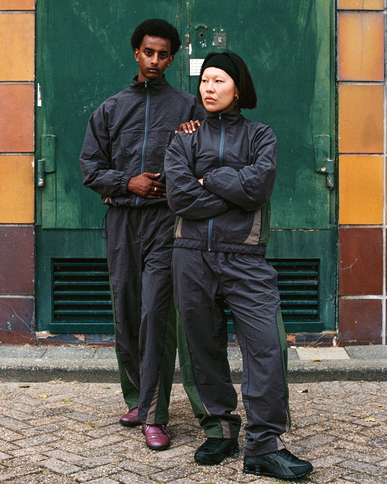Track Jacket - Charcoal & Green - Image 7